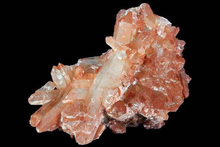 Natural, Red Quartz Crystal Cluster - Morocco #84347